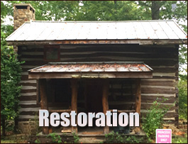 Historic Log Cabin Restoration  Marion County,  South Carolina